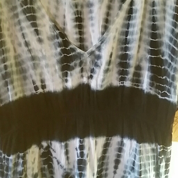 ♋Mlle Gabrielle Tie Dye Boho Vintage Midi Dress - Picture 3 of 4